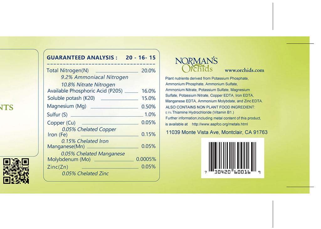 Norman&#39;s Orchid Nutrients